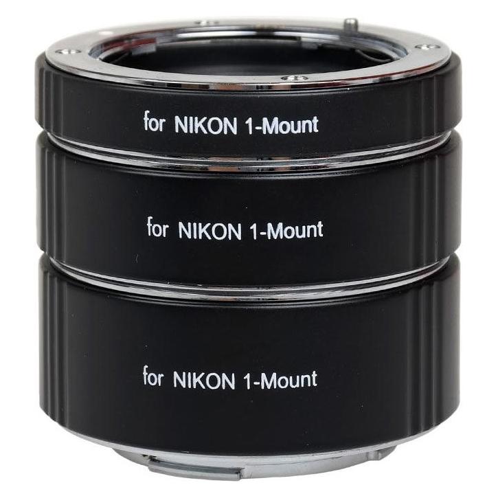 Caruba Extension Tube Set Nikon 1 Serie Chrom (Makro Konverter, Nikon 1) (D41906)