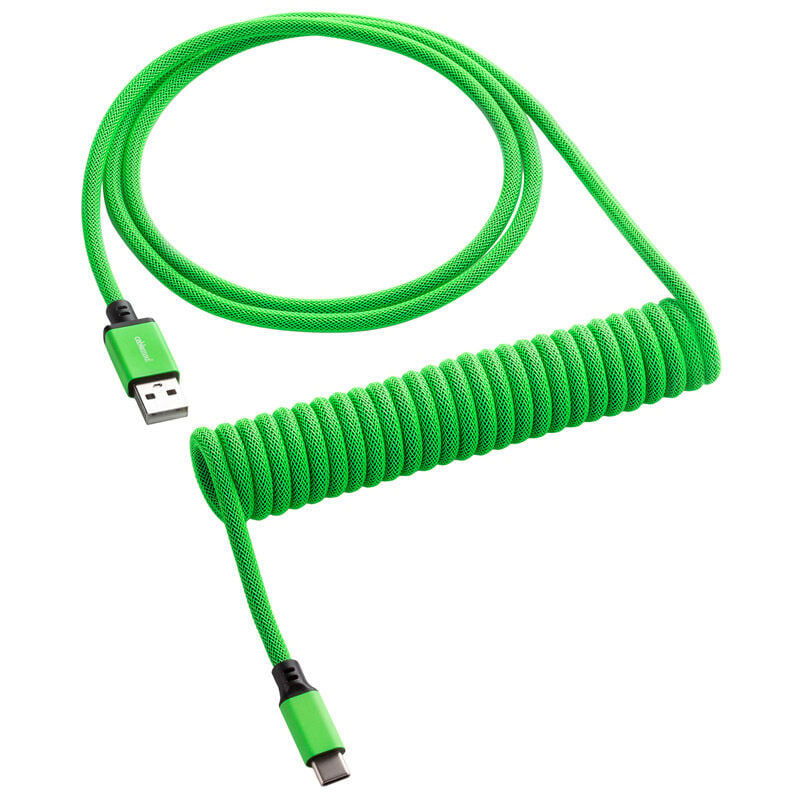 CableMod Classic Coiled Keyboard Cable USB-C zu USB Typ A, Viper Green - 150cm