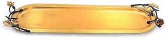 Jiallo Eleanor Oblong Tray - Satin Gold