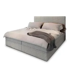 MASSENO Boxbett mit Bettkasten  ¦ grau ¦ Maße (cm): B: 140 H: 98