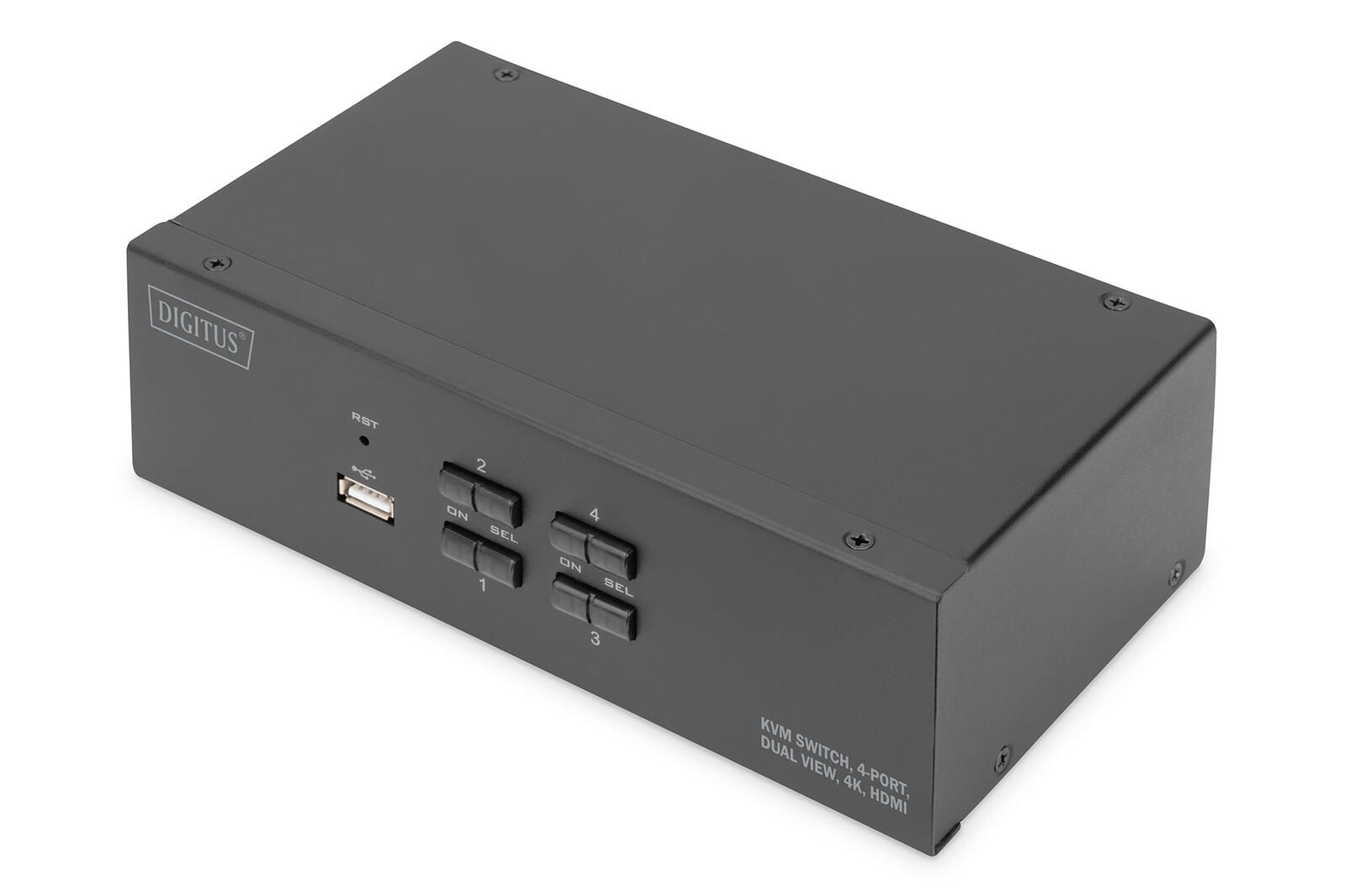 Digitus KVM-Switch, 4-Port, Dual-Display, 4K, HDMI® DS-12883