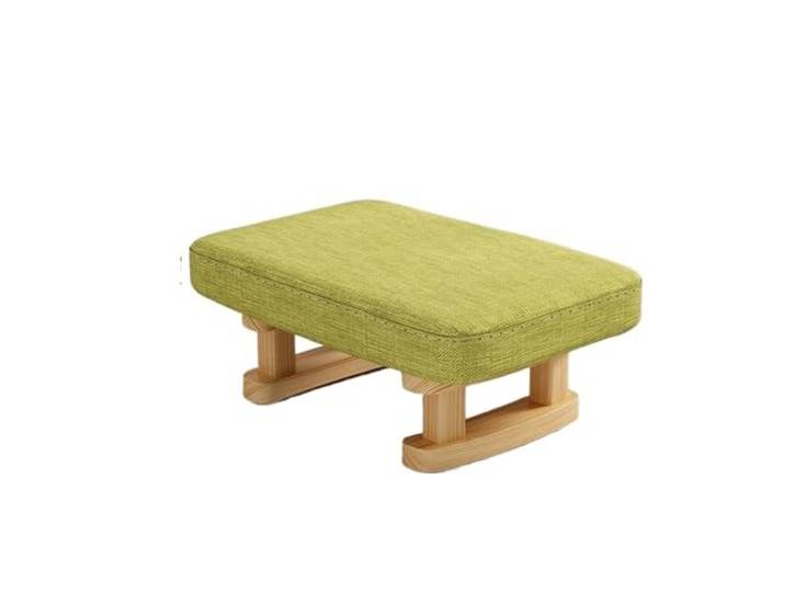 FDzkrtvm Meditationsbank aus Holz mit Polster Mehrfarbiger Haushalt: Kleiner Hocker mit Polster for Wohnzimmer-Flursofa(Green)