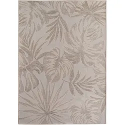 Teppich Balkon Tropisch Pflegeleicht Waschbar Strapazierfähig Terrasse Küche Beige 240x340 cm OEKO-TEX Gekettelt – VENTOUX von Kadima Design