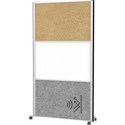 Maul Stellwand Weiß, Dunkelgrau, Kork Metall, Stahlblech, Vlies 9651195