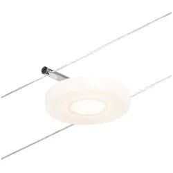 Paulmann LED Seilsystem-Einzelspot DiscLED, 12V DC, 4.5W 3000K, inkl. Trafo 60VA, Kunststoff PAUL-94427