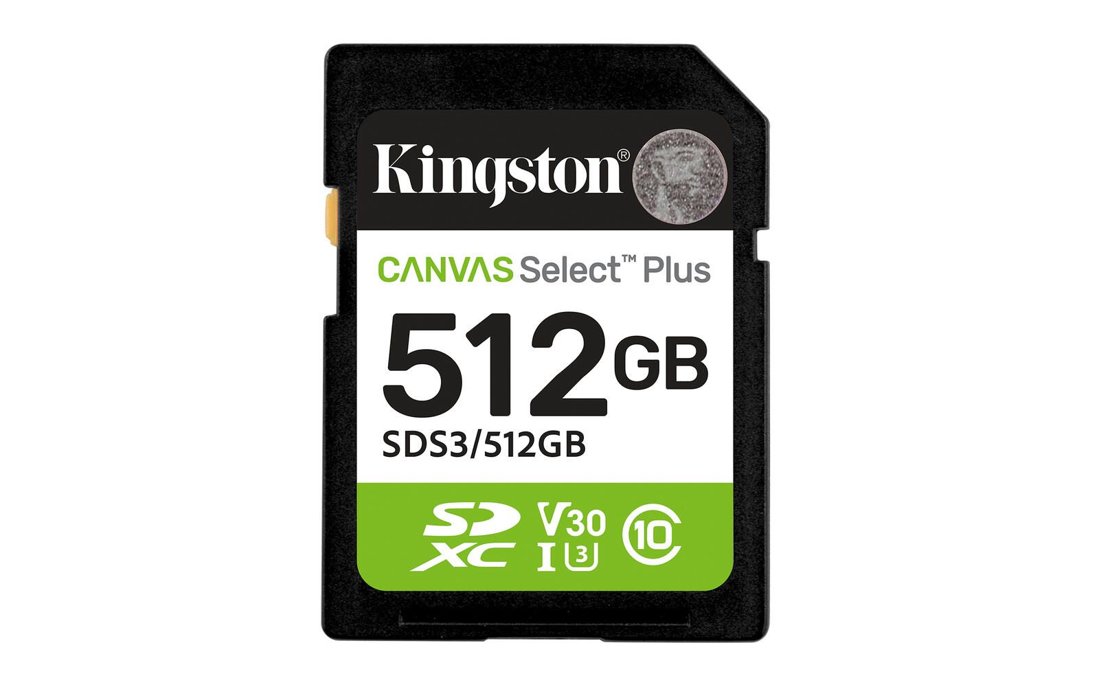 Kingston Canvas Select Plus - Flash-Speicherkarte - 512 GB SDS3/512GB