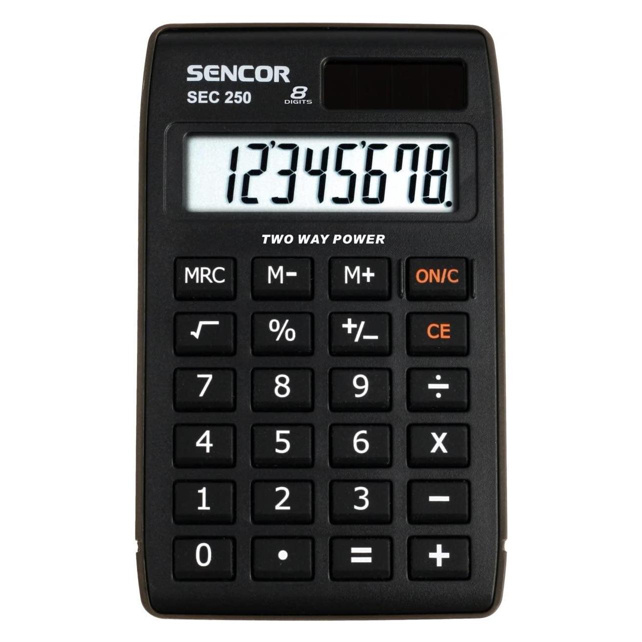Sencor SEC 250 calculator (Batteriebetrieb, Solarenergie) (SEC 250)