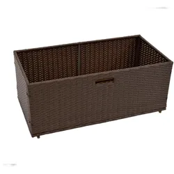 Merxx Unterschiebbox für Eckbank Groß, Stahl/Kunststoffgeflecht, Braun