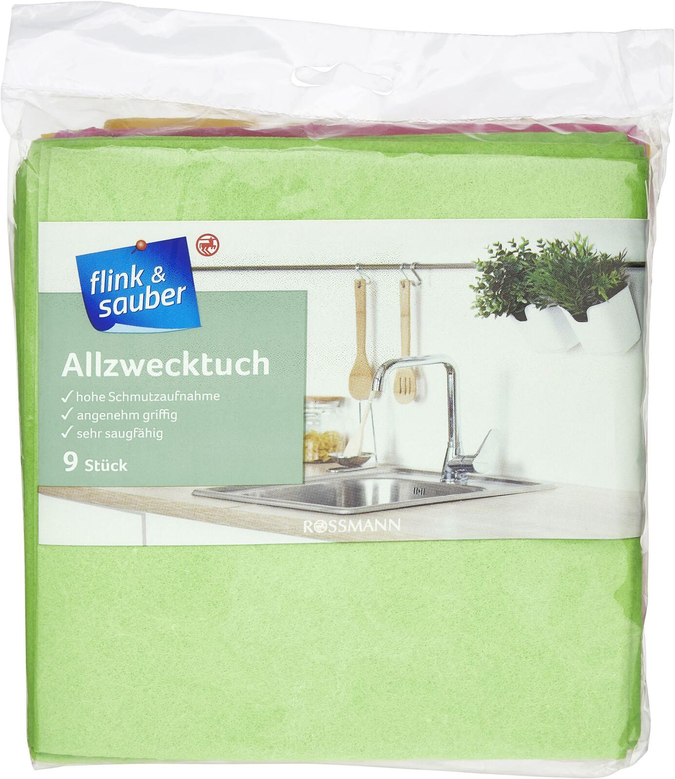 flink & sauber Schwammtücher 38 cm x 38 cm 4305615391892