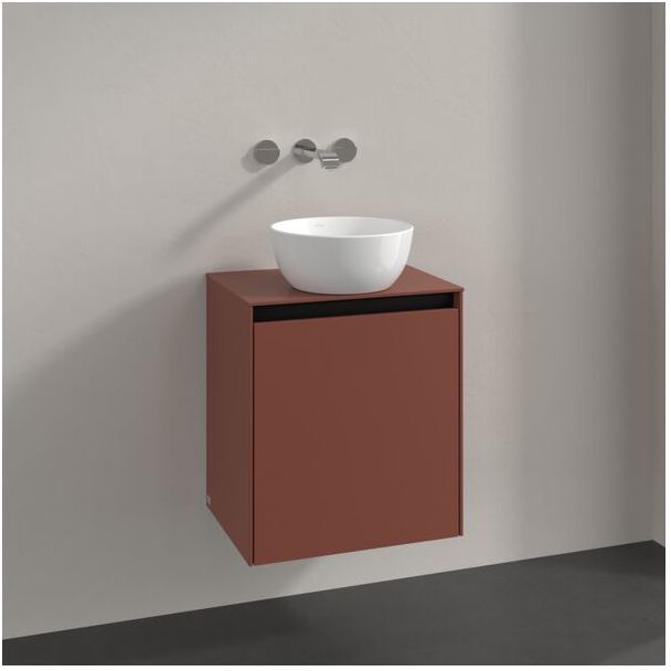 Villeroy und Boch Collaro Waschtischunterschrank C14900AH 50x54,8x38cm, Waschtisch mittig, wine red