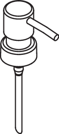 Hewi tête de pompe System 900 63907 pour distributeur de savon 900.06.00040, chromée