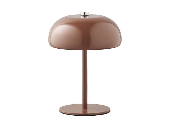 Wiederaufladbare Design Tischlampe „Margarete“ Braun Nordic Living