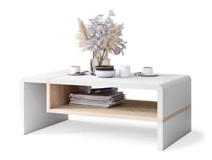 designimpex Couchtisch Design Wohnzimmertisch Folk 01 Tisch mit Ablagefläche
