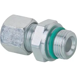 Schneidring-Verschraubung 8x3/8", zyl. mit O-Ring + MS-SR kurze Ausführung