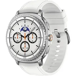 SAMSUNG Galaxy Watch8 Classic 46 mm Smartwatch PU/Kautschuk, 130-205 mm, White