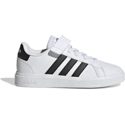 ADIDAS Kinder Halbschuhe Grand Court Court Elastic Lace and Top Strap, Größe 31 in Weiß Weiß