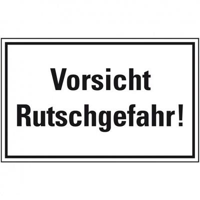 Schild I Hinweisschild Vorsicht Rutschgefahr!, Kunststoff, 300x200mm