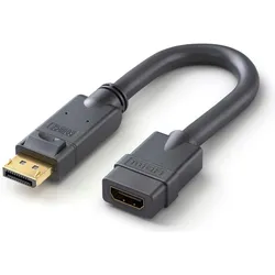 Purelink DisplayPort/HDMI Adapter 4K - PureInstall 0,10m (DisplayPort, HDMI), Video Adapter, Schwarz