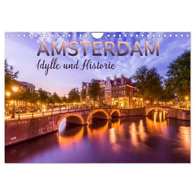 AMSTERDAM Idylle und Historie (Wandkalender 2026 DIN A4 quer), CALVENDO Monatskalender