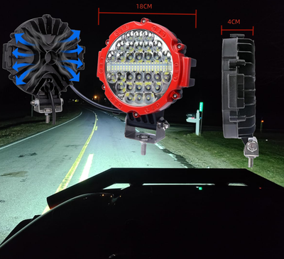 Of Wheels Deals Work Light Pods, LED Offroad Lights For Truck, ATV, UTV, Jeep, RV, Car, Tractor, Off Road Vehicle red