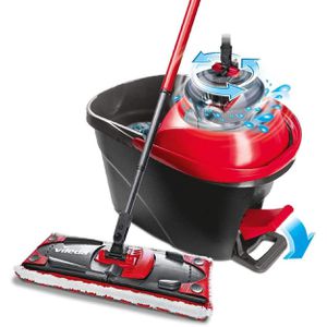 Vileda Bodenwischer UltraMax Turbo Set, 158633, Flachwischer 35cm, Wischbezug, Eimer & Schleuder