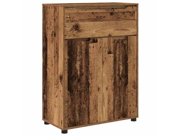 hliofuir Badezimmerschrank Altholz 72,5 x 36,5 x 100 cm Holzwerkstoff Vielseitiger Beistellschrank in Altholz-Optik für Badezimmer, Flur und Schlafzimmer mit verstellbaren Einlegeböden.