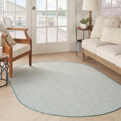 Nourison Courtyard Indoor/Outdoor Modern Geometric Area Rug