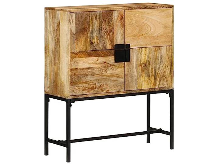 Heofavd Highboard 80x30x95 cm Beistellschrank Mangoholz Massiv