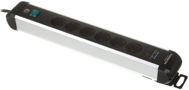 Brennenstuhl Premium Alu Line 6-Way USB 3m