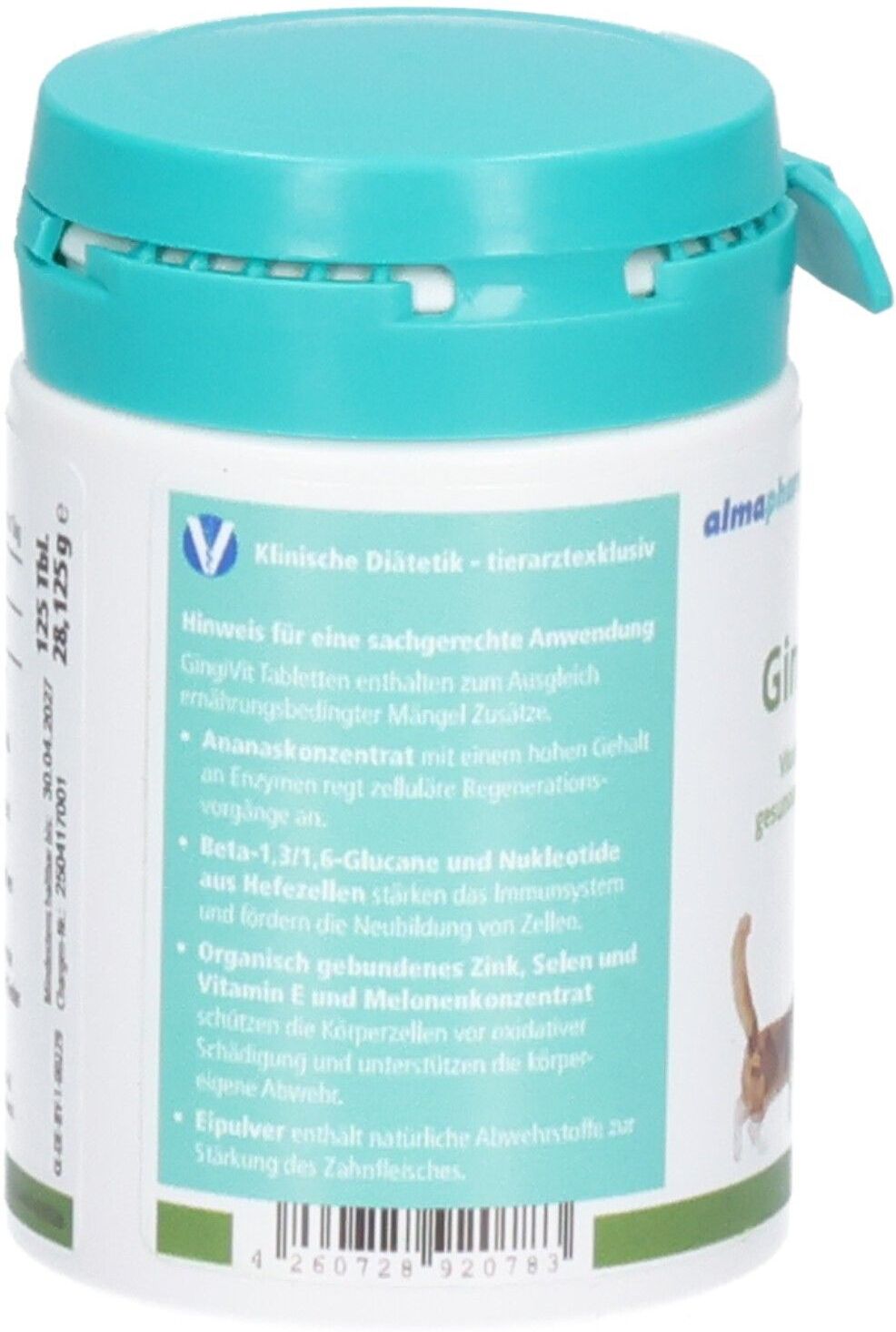 almapharm Gingivit Ergänzungsfuttermittel für Hunde und Katzen 125 St Tabletten