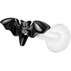 PTFE Labret mit Innengewinde + Titan-Aufsatz FLEDERMAUS