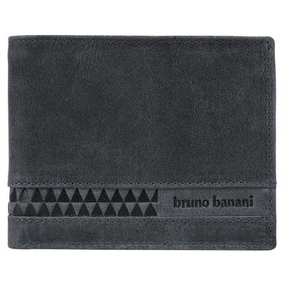 Geldbörse BRUNO BANANI "BRUNO BANANI Herren echt Leder", Damen, blau, Leder, unifarben, Kleinlederwaren, echt Leder