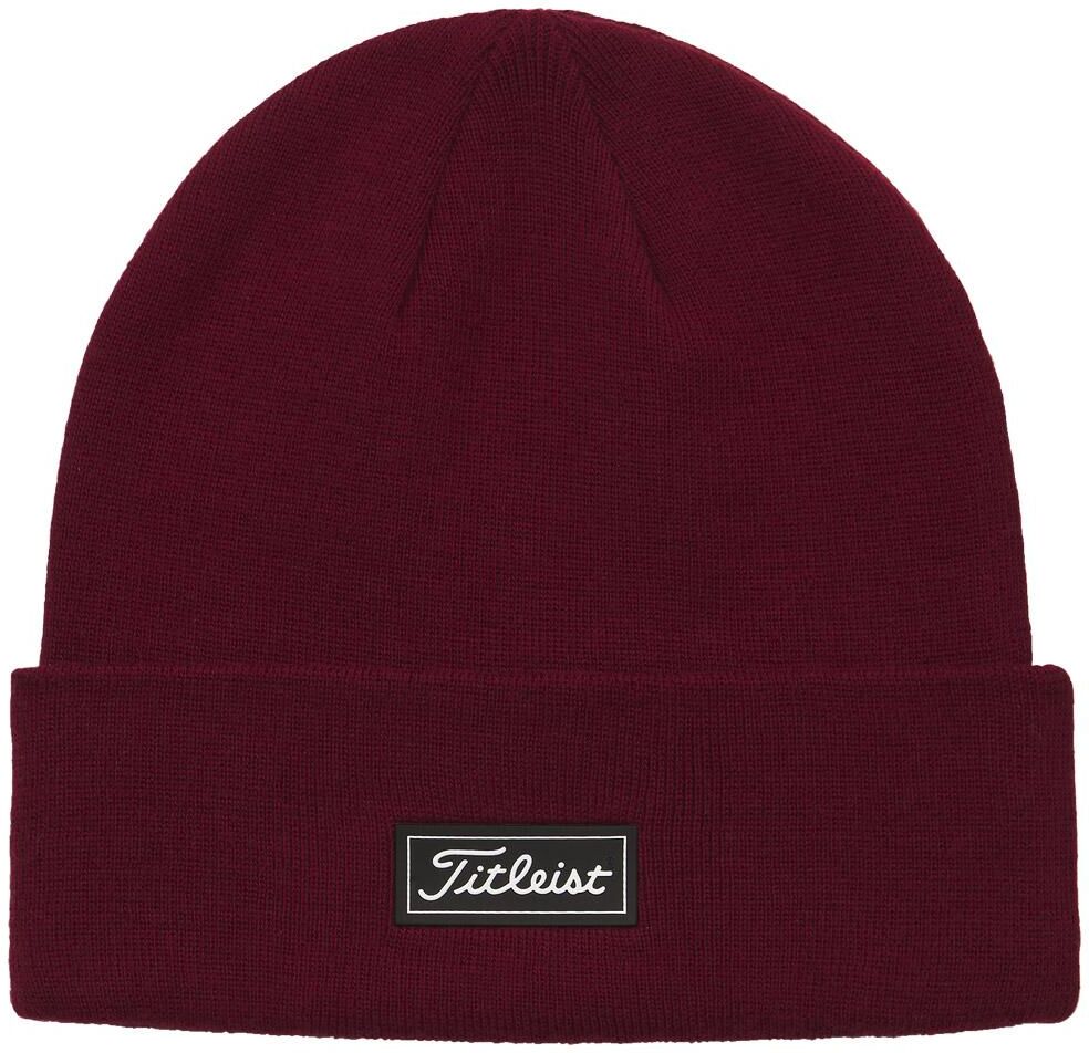 Titleist  - Charleston Cuff Knit Burgundy White - Bonnet