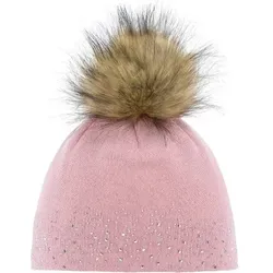 EISBÄR Damen Mütze Nalin Lux Crystal MÜ, Größe ONE SIZE in Pink Pink