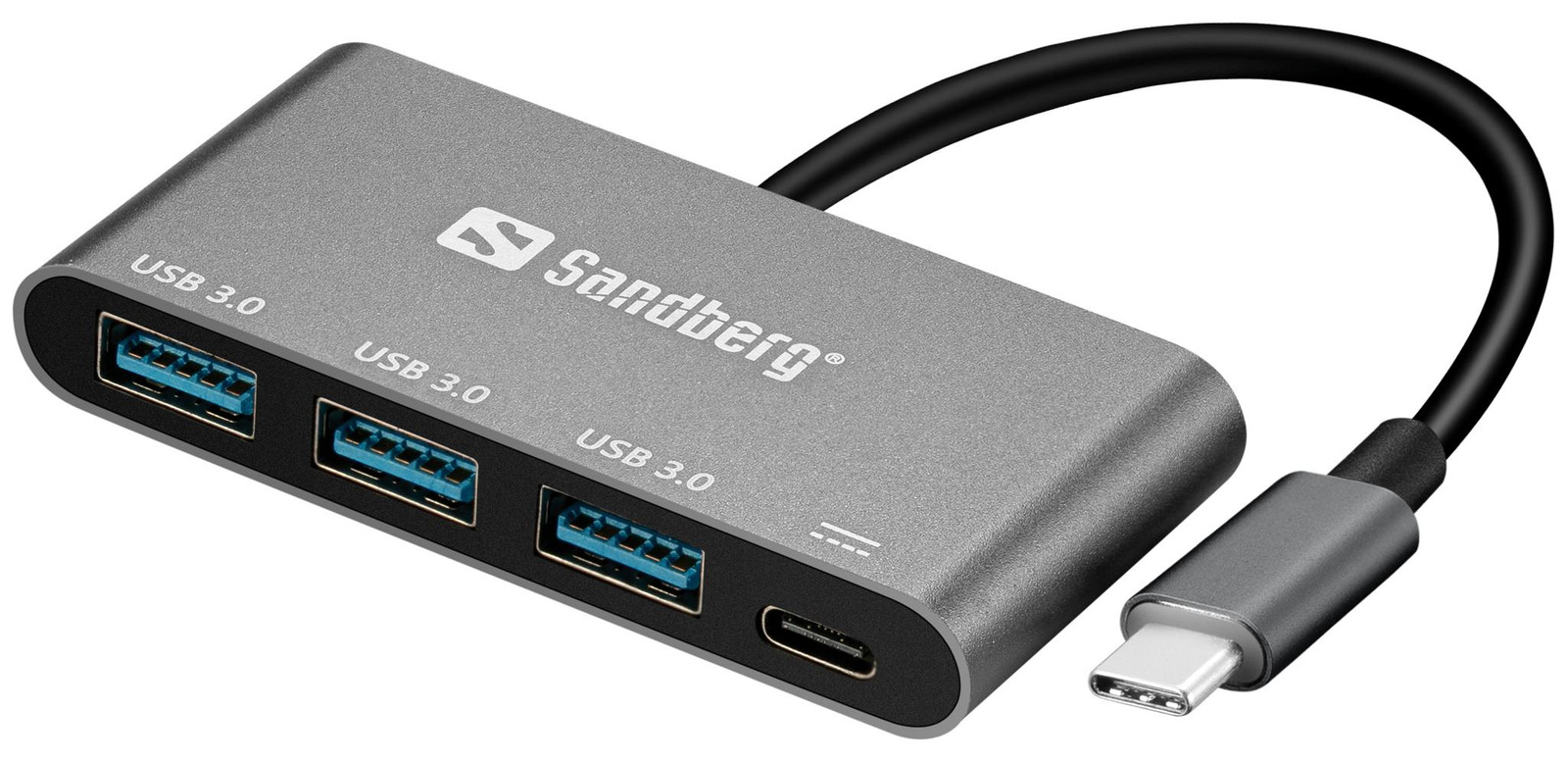 Sandberg USB-C naar 3x USB 3.0 hub met PD (Power Delivery)