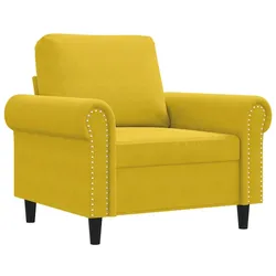 vidaXL Sessel Gelb 60 cm Samt