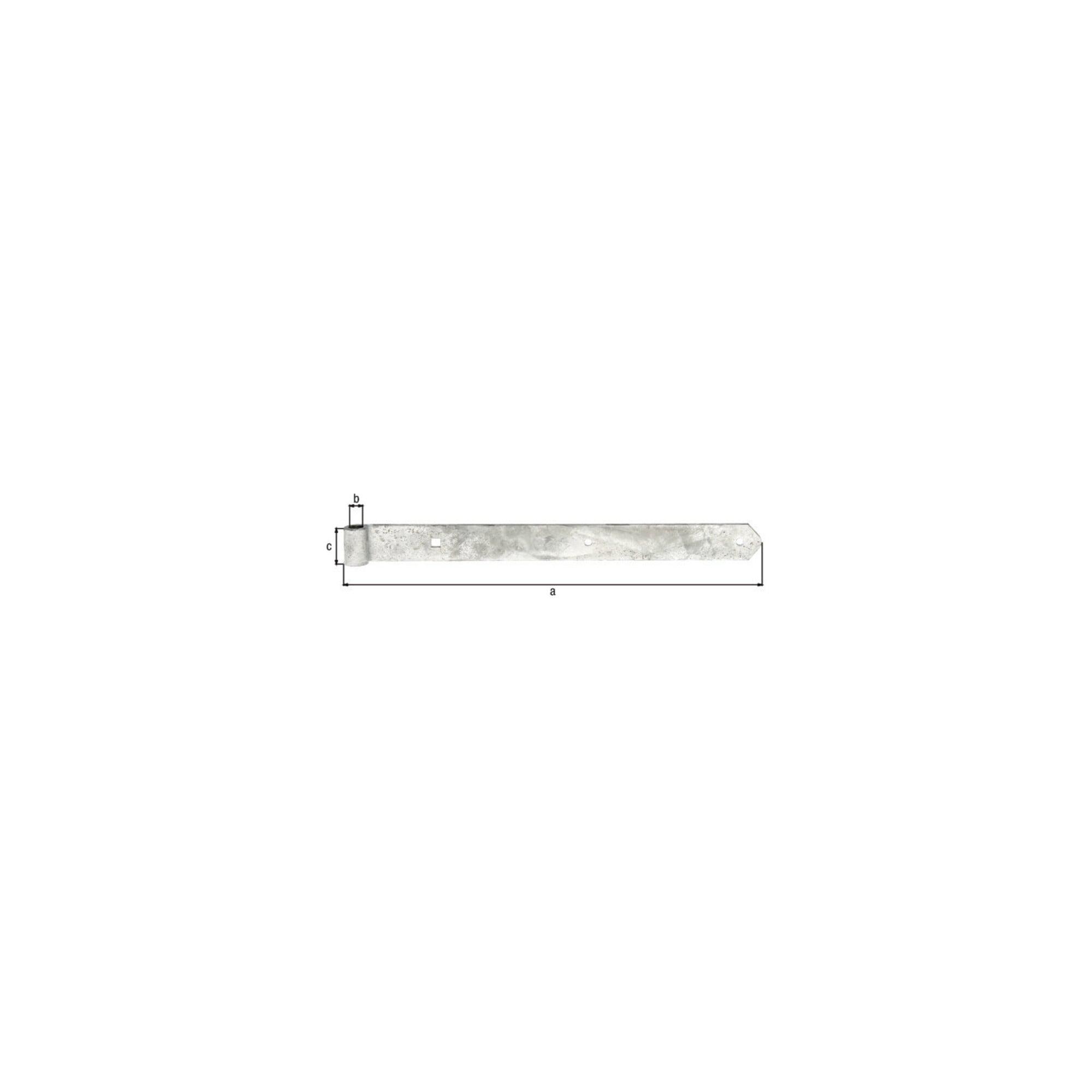 GAH Alberts Tor-Ladenband gerade, für Dorn16mm 500mm Stahl, feuerverzinkt (314149)