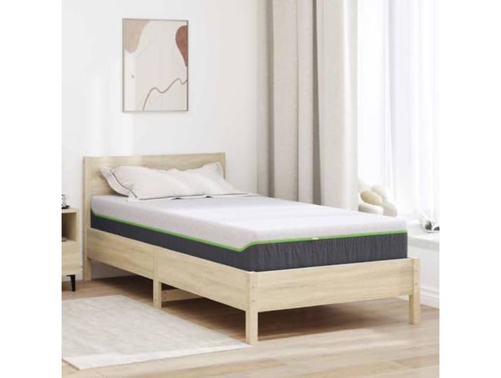 KTHLBRH Matratze 90x200 cm, Weiß und Grau, Jacquard-Stoff mit Taschenfedern 7-Zonen Unterstützung, mittelweiche Festigkeit, kühlende Gel-Infusion, langlebiger Jacquard-Stoff, einfache Reinigung