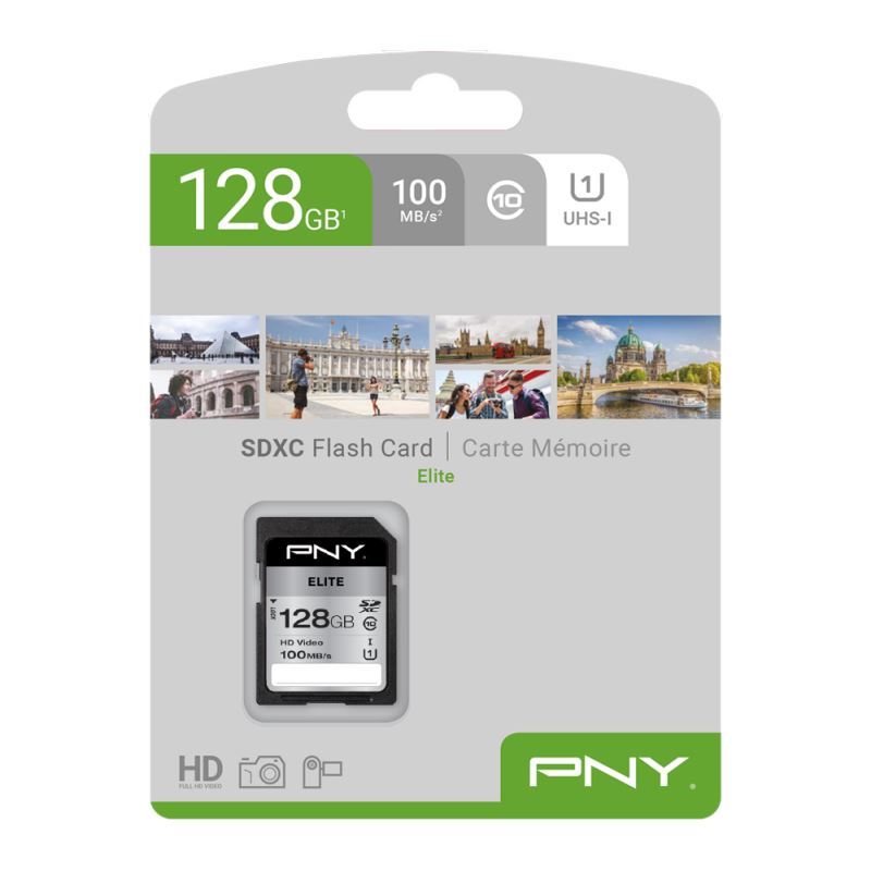 128GB PNY Memory Card SD ELITE SDHC CLASS 10