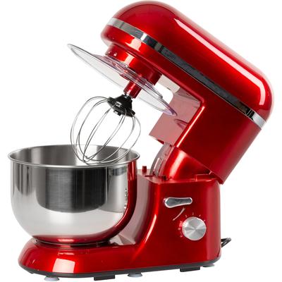 Klarstein Bella Elegance Küchenmaschine 1800 W 2,7 PS 5,2 Ltr Edelstahl BPA-frei Rot