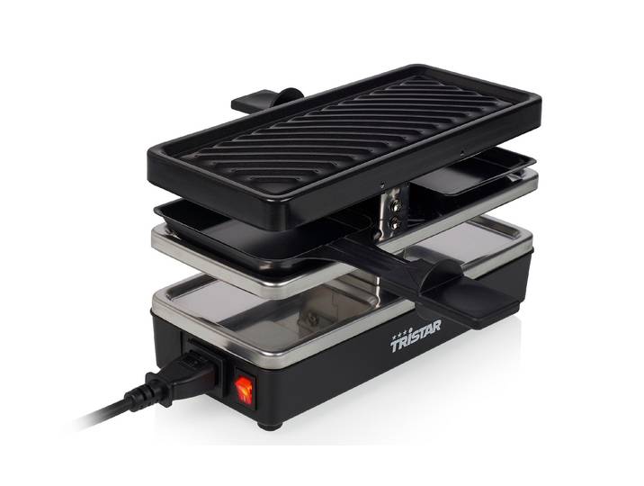 TRISTAR Raclette erweiterbar 2er , schwarz, Raclettes, Raclette