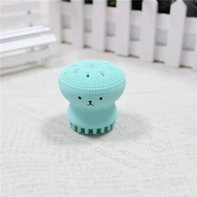 Inspired Finds Mini Silicone Face Cleansing Brush Deep Pore Exfoliating Facial Scrubber Tool green