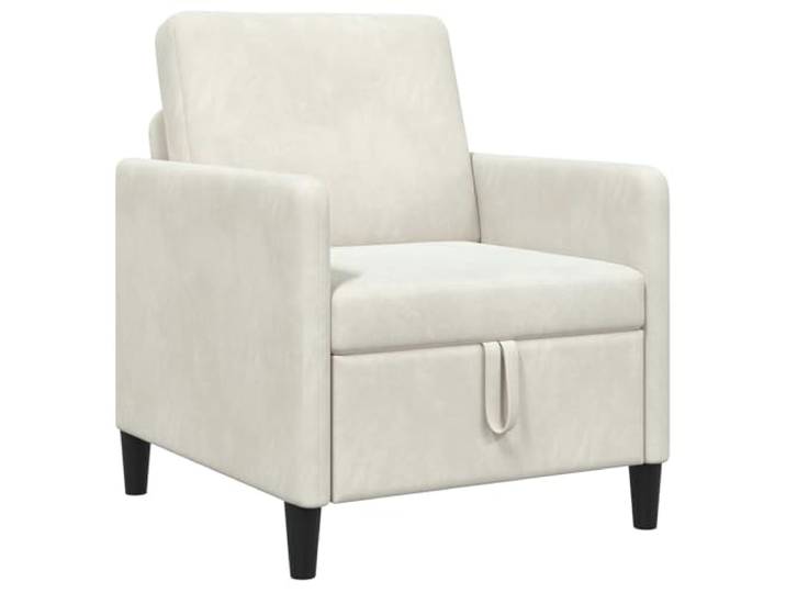 Coespram 1-Sitzer Sessel mit Stauraum Creme 72x78x87cm Polstersessel Kompakter Einzelstuhl mit Klappfach fuer Wohnzimmer und Schlafzimmer. Der abnehmbare Creme Bezug sorgt fuer Ordnung.