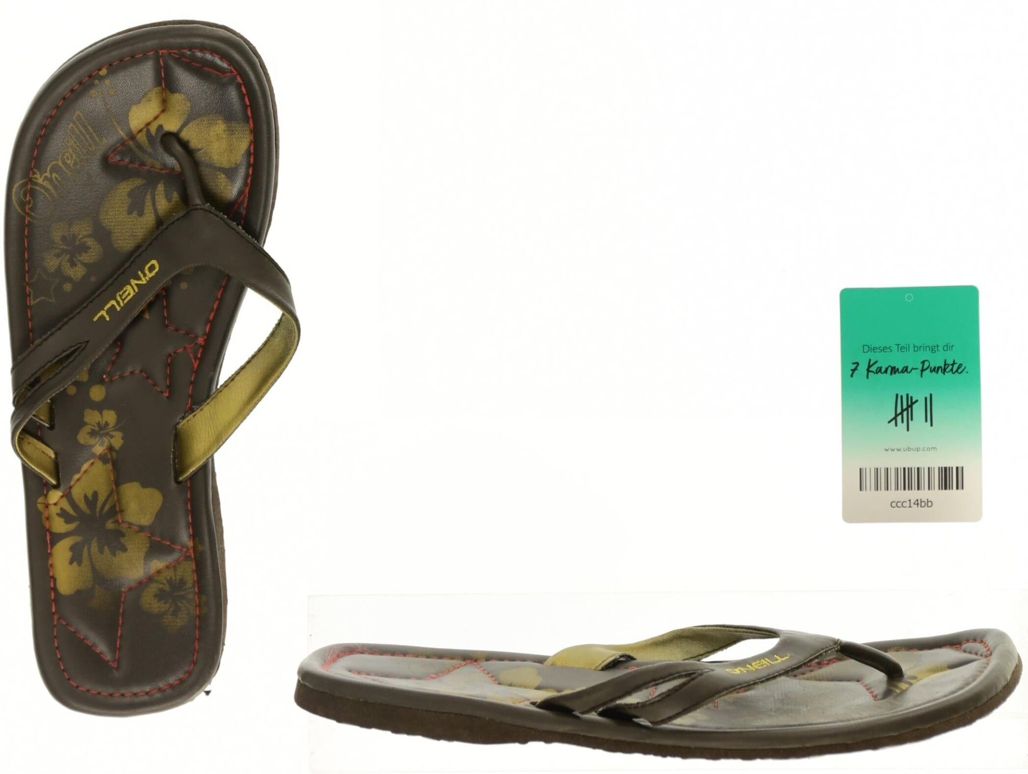 O Neill Damen Sandalen, Braun, Gr. EU 34, kein / Etikett - Second Hand
