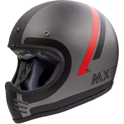 Premier Trophy MX DO, Motocrosshelm - Matt Grau/Schwarz/Rot - S