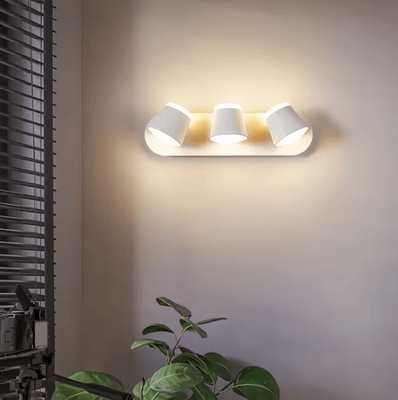 Inspire Curations 330 Degree Rotatable Modern LED Up Down Wall Light white three Light 24w cool White(5500 7000k)