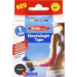 Kinesiologie Tape 5cmx5M Schwarz 1 ST