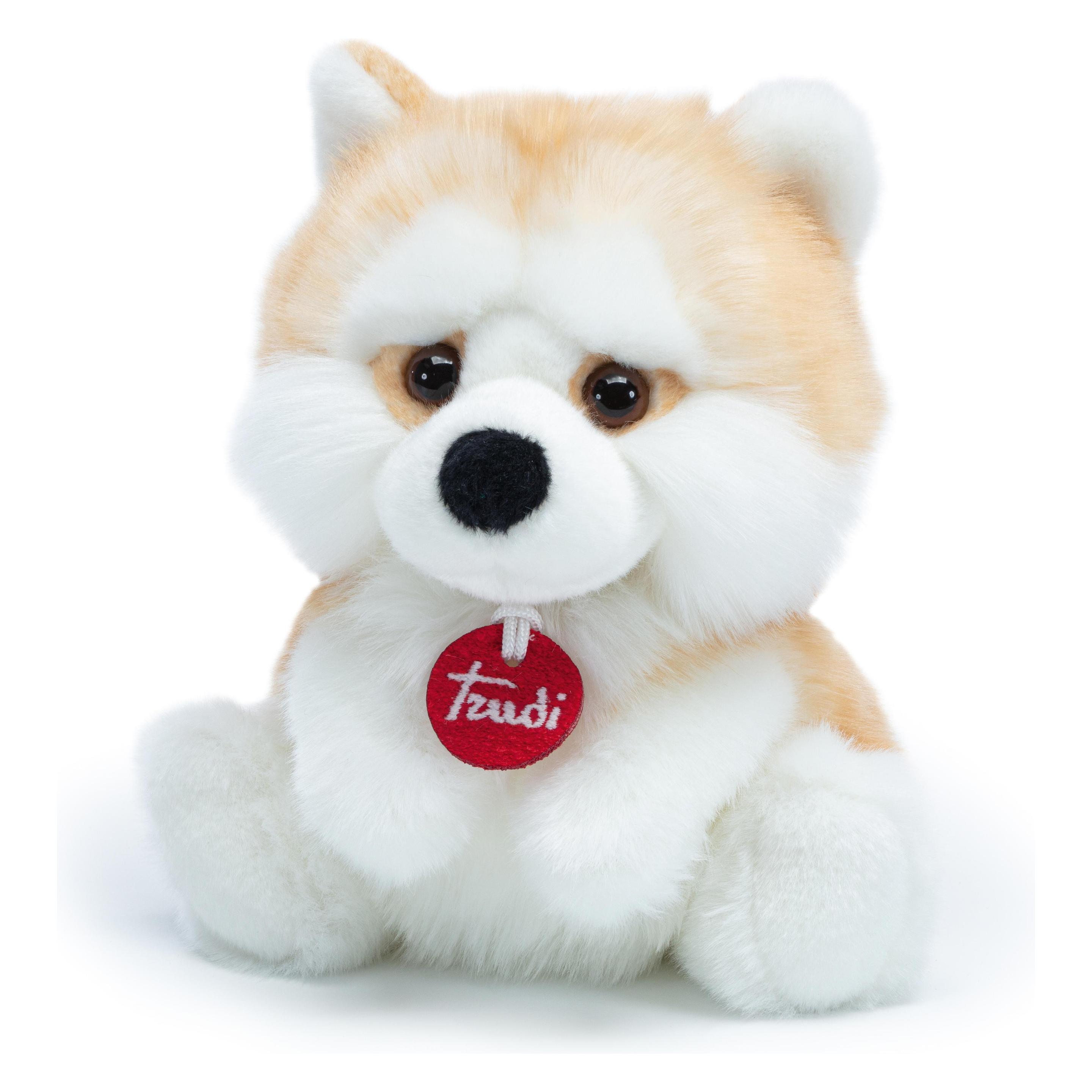 Trudi Fluffies Plüschhund Akita Inu 16 x 19 x 18 cm, Grösse S, hochwertiges Stofftier mit extra flaus (18 cm) (8006529293178)