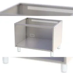 A&S polarny Gastro Unterschrank Untergestell offen Standgerät 800x730x600 mm Edelstahl