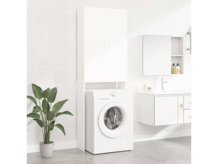 SALE 2024  Meuble pour machine à laver Blanc 64x25 5x190 cm 65 27 Kg